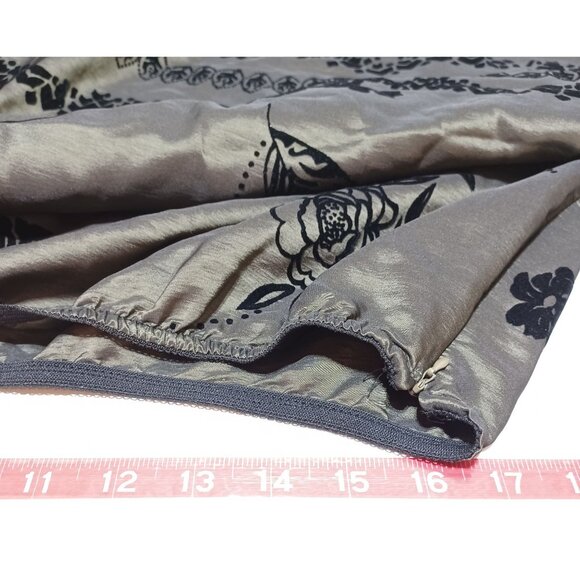 MSK Women Burnout Velvet Midi Skirt A-Line Plus Size 2X Y2K Style Whimsigoth - Picture 6 of 7